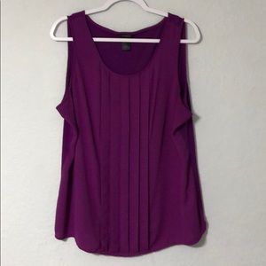 Ann Taylor Purple Tank Top Blouse Size XL
